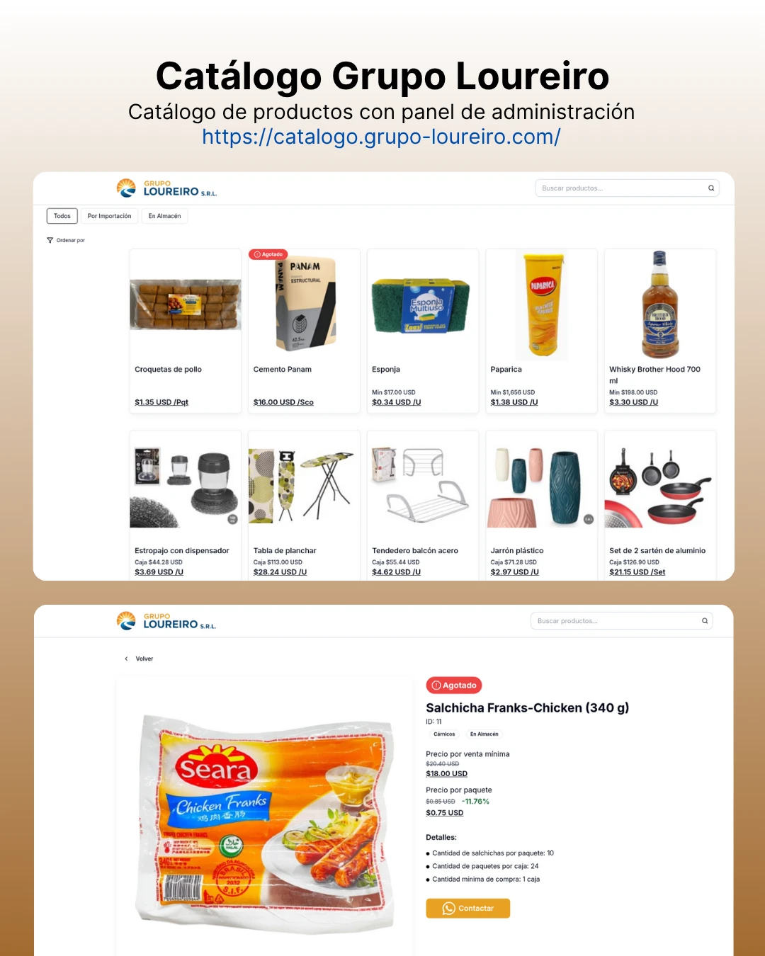 带有管理面板的目录