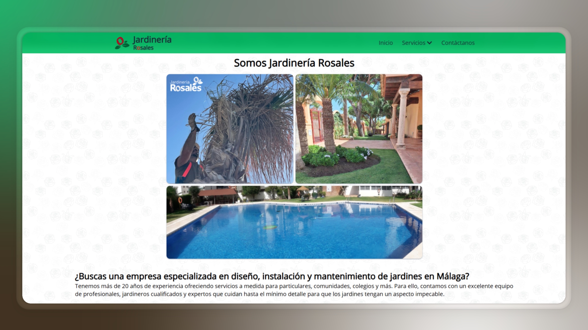 Site Web et Panneau de Contrôle Jardineria Rosales