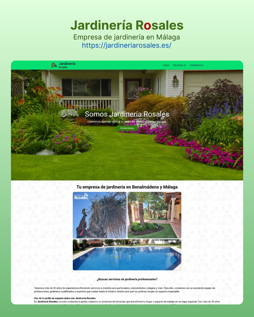 Jardineria Rosales 网站和控制面板